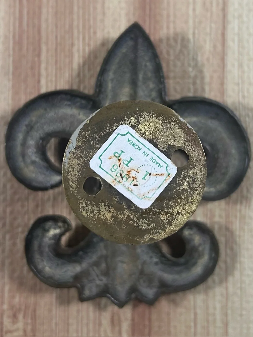 VTG Set of 4 Fleur de Lis Bronze Curtain Tie-Back Hook 1996 Korea Made Classical